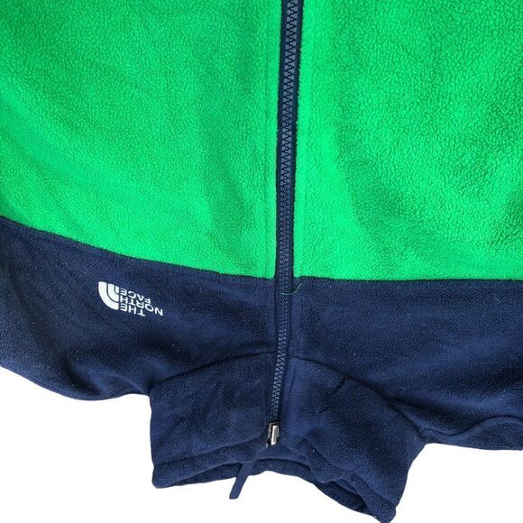 THE North Face Fleece Sweatshirt XL Boys Green/Navy Blue - Picture 14 of 14